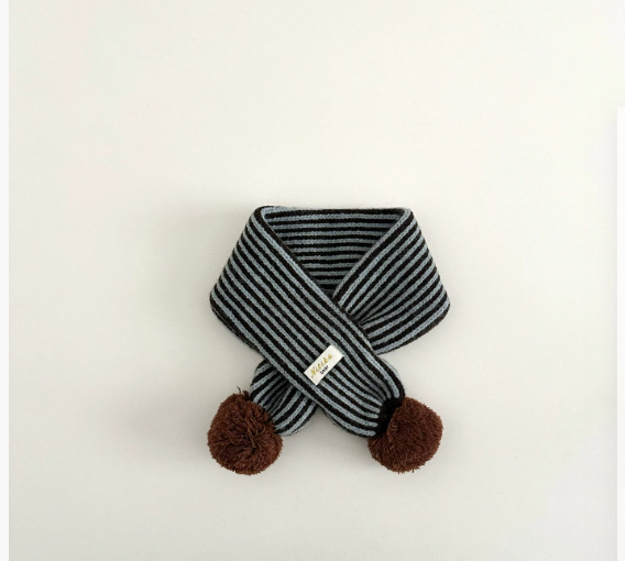 Παιδικός κασκόλ, χειμερινό, unisex, ριγέ, ορθογώνιο σχήμα