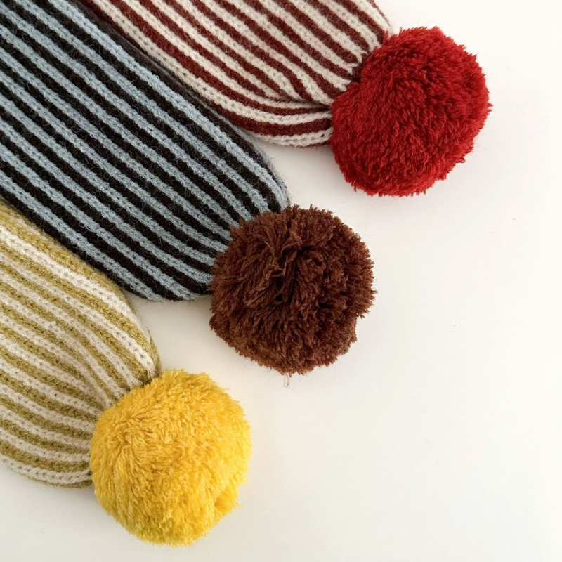 Детски шал, унисекс, зима, райета, правоъгълна форма