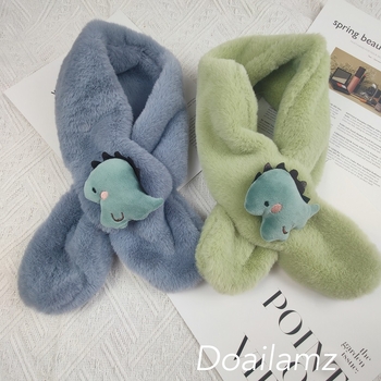 Unisex φουλάρι από plush για φθινοπώρο και χειμώνα, μονοχρωματικό σχέδιο, warp-knitted ύφασμα, ζεστό