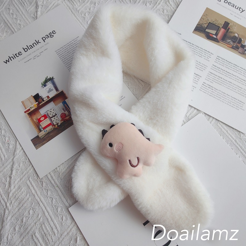 Unisex φουλάρι από plush για φθινοπώρο και χειμώνα, μονοχρωματικό σχέδιο, warp-knitted ύφασμα, ζεστό