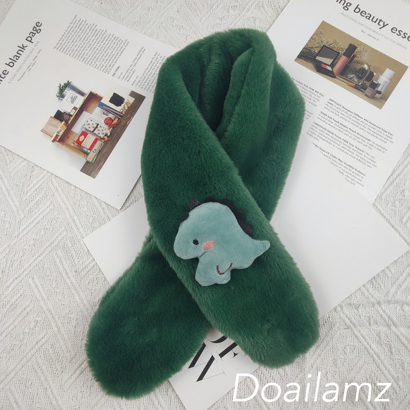 Unisex φουλάρι από plush για φθινοπώρο και χειμώνα, μονοχρωματικό σχέδιο, warp-knitted ύφασμα, ζεστό