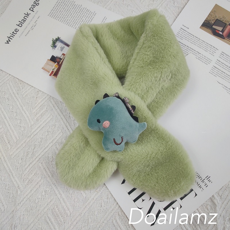 Unisex φουλάρι από plush για φθινοπώρο και χειμώνα, μονοχρωματικό σχέδιο, warp-knitted ύφασμα, ζεστό