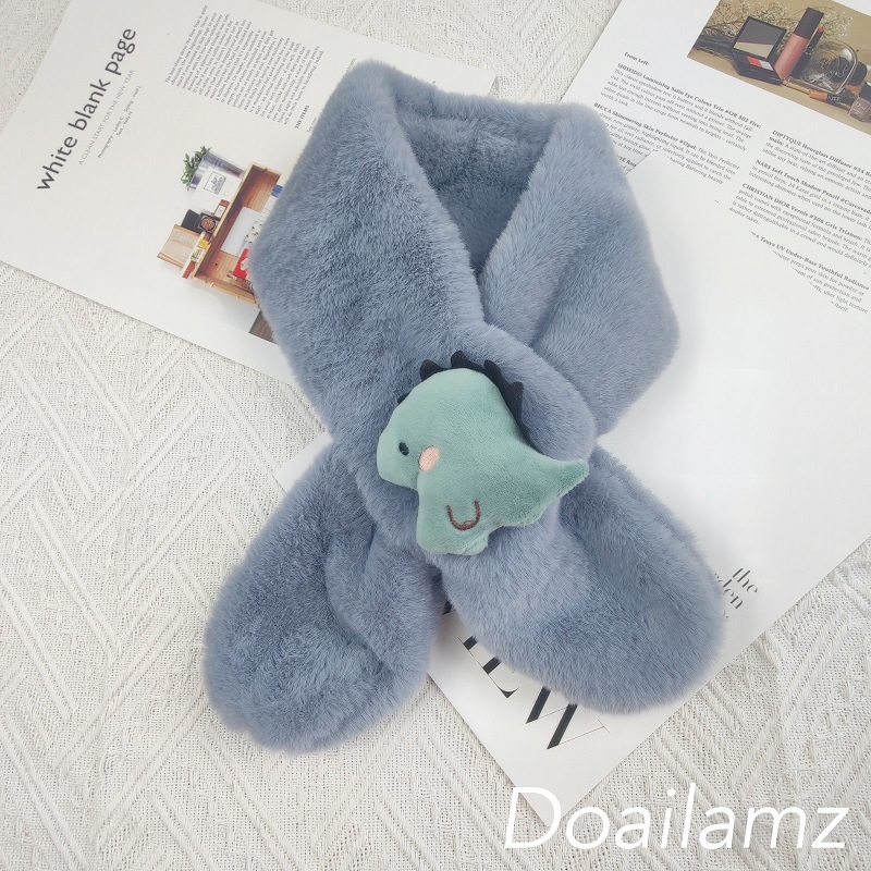 Unisex φουλάρι από plush για φθινοπώρο και χειμώνα, μονοχρωματικό σχέδιο, warp-knitted ύφασμα, ζεστό