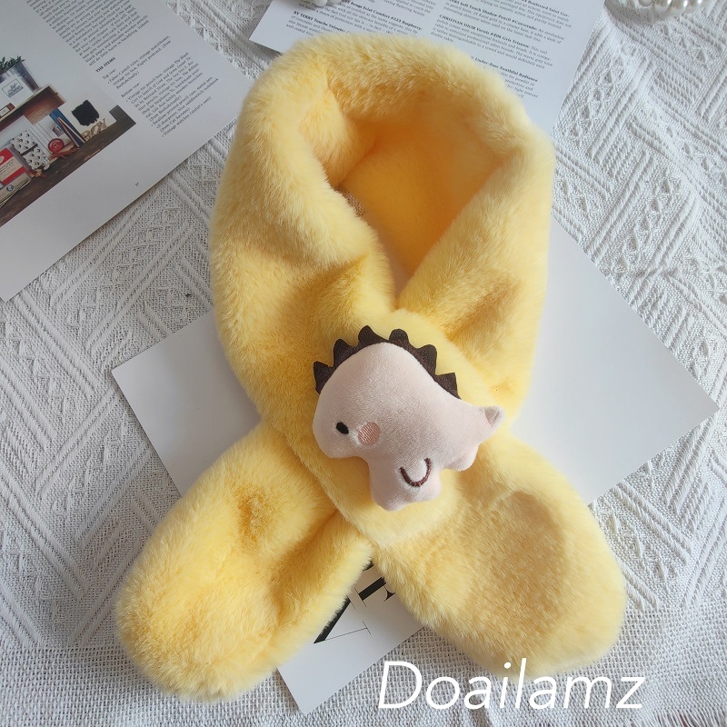 Unisex φουλάρι από plush για φθινοπώρο και χειμώνα, μονοχρωματικό σχέδιο, warp-knitted ύφασμα, ζεστό