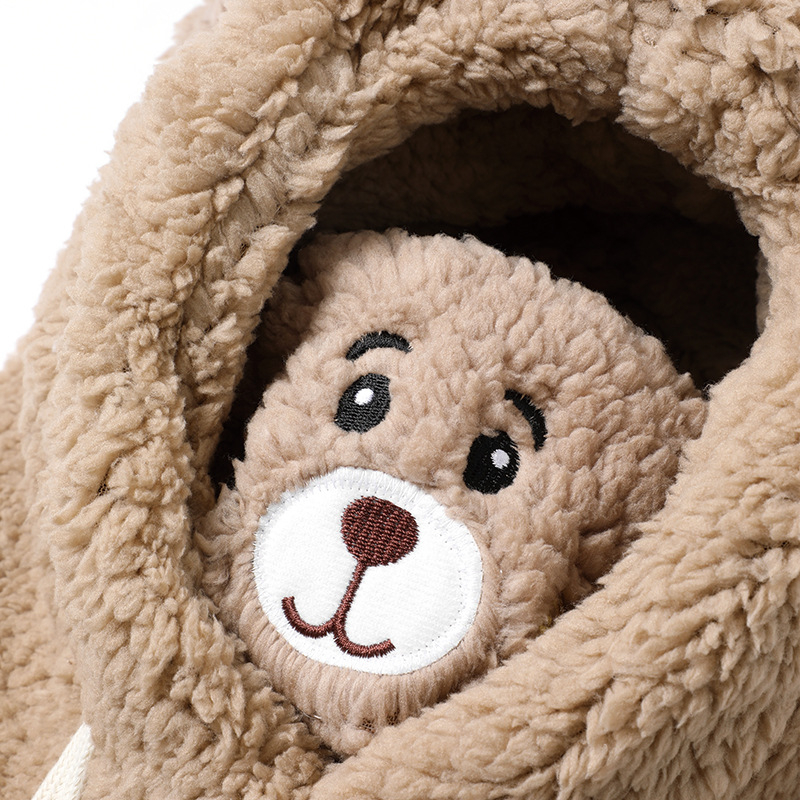 Интегрирана зимна шапка с протектор за шията, ветроустойчива и топла — полиестер над 96%, куполна горна част, за възраст над 10 години