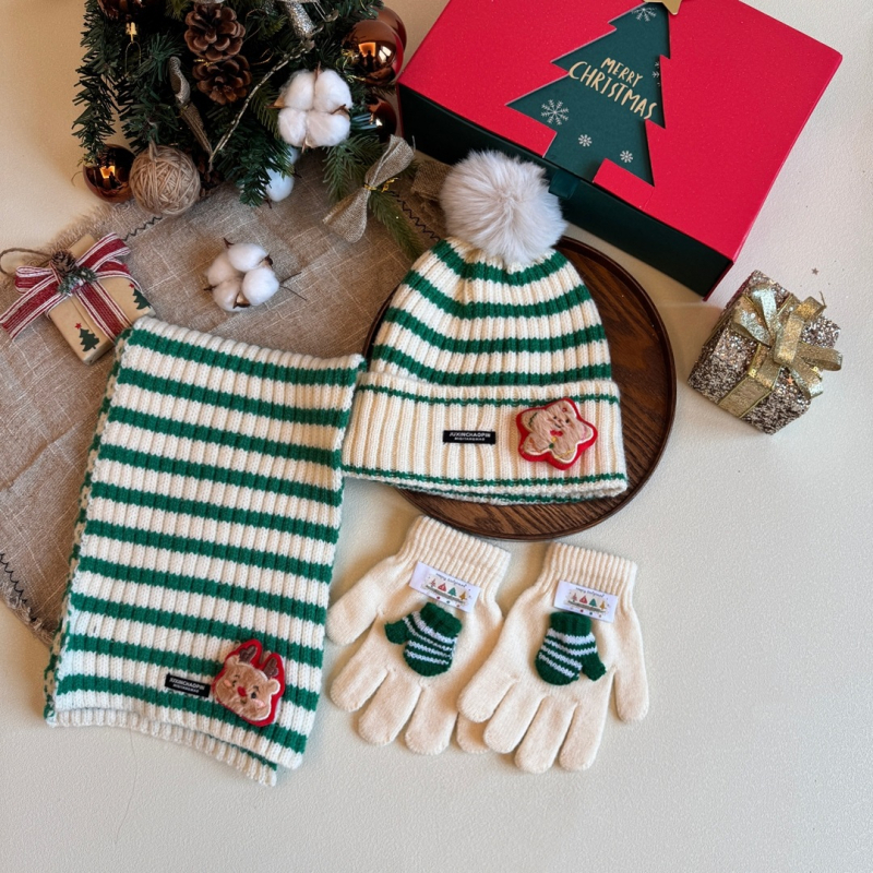 Детска зимна плетена шапка с купол и козирка, топла и ветроустойчива, вълнена смес с акрил 71-80%