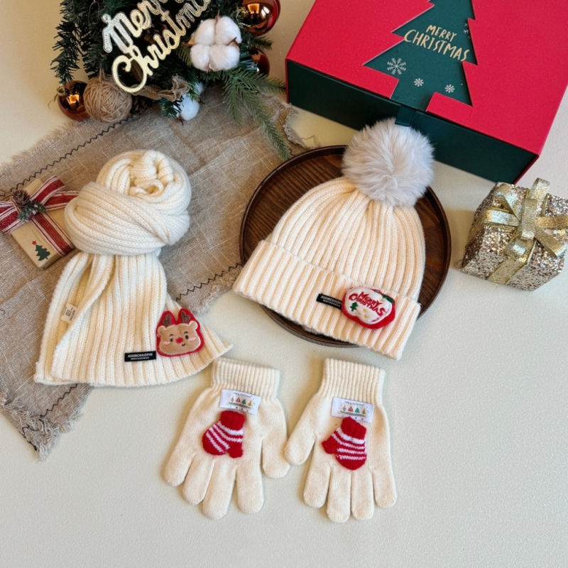 Детска зимна плетена шапка с купол и козирка, топла и ветроустойчива, вълнена смес с акрил 71-80%