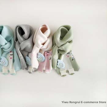 Παιδικό φουλάρι με μονόχρωμο σχέδιο – βαμβάκι, πλέξη warp, διατηρεί ζεστασιά, φθινοπωρινό–χειμερινό