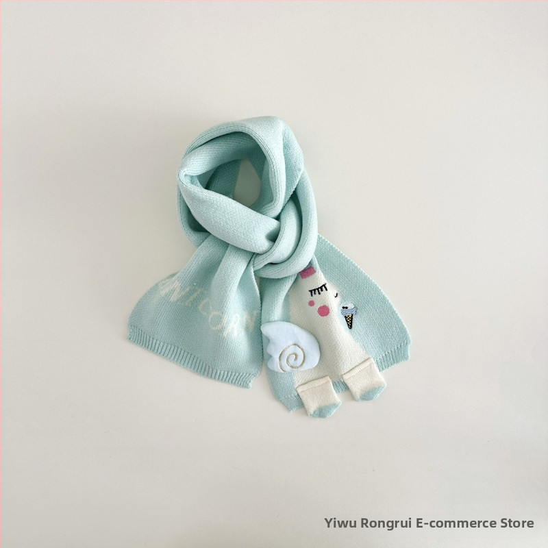 Παιδικό φουλάρι με μονόχρωμο σχέδιο – βαμβάκι, πλέξη warp, διατηρεί ζεστασιά, φθινοπωρινό–χειμερινό