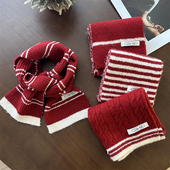 Κασκόλ unisex με ρίγες, ακρυλικό, μακρύ μήκος, μακρύ σχήμα, χειμώνας