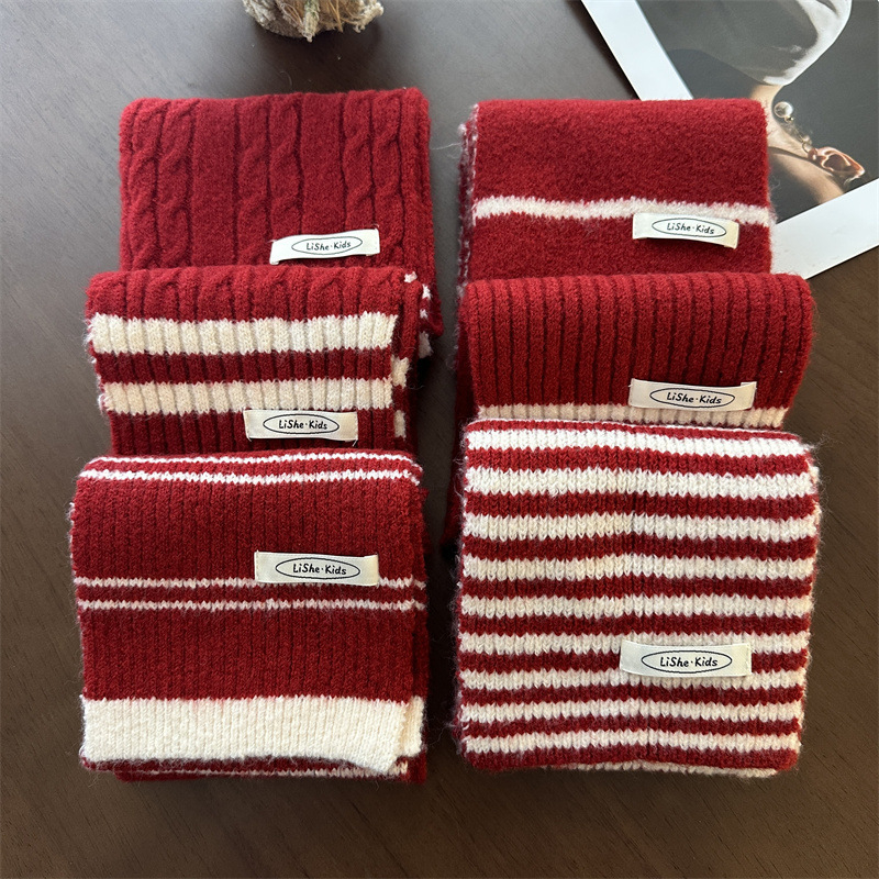 Κασκόλ unisex με ρίγες, ακρυλικό, μακρύ μήκος, μακρύ σχήμα, χειμώνας