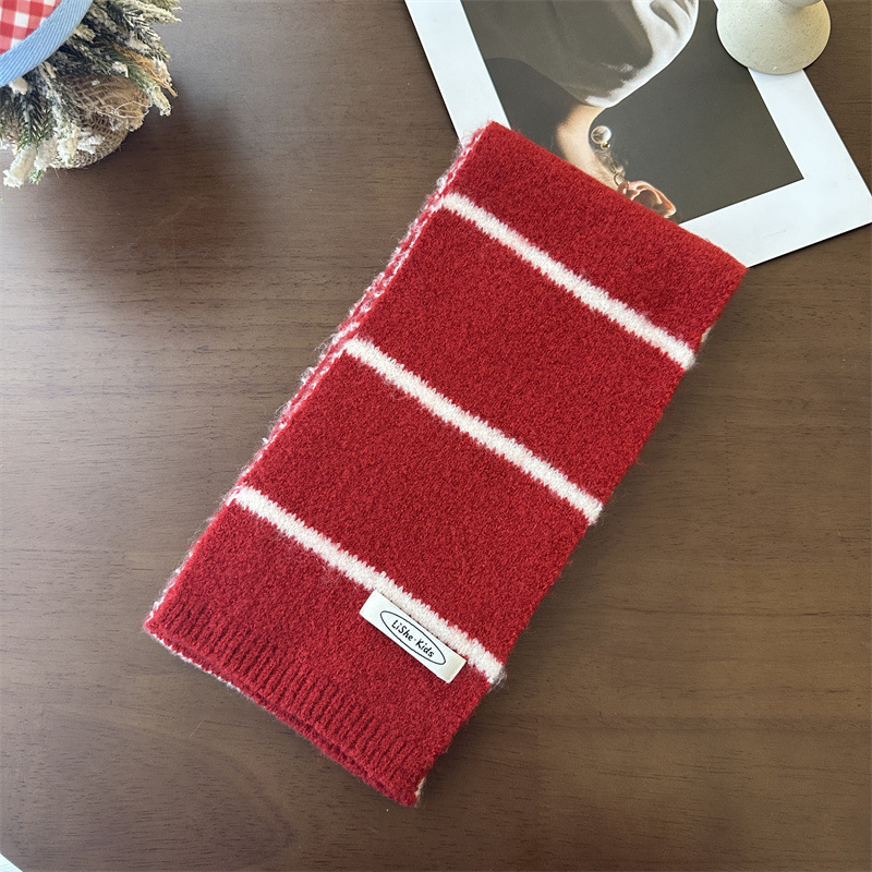 Κασκόλ unisex με ρίγες, ακρυλικό, μακρύ μήκος, μακρύ σχήμα, χειμώνας