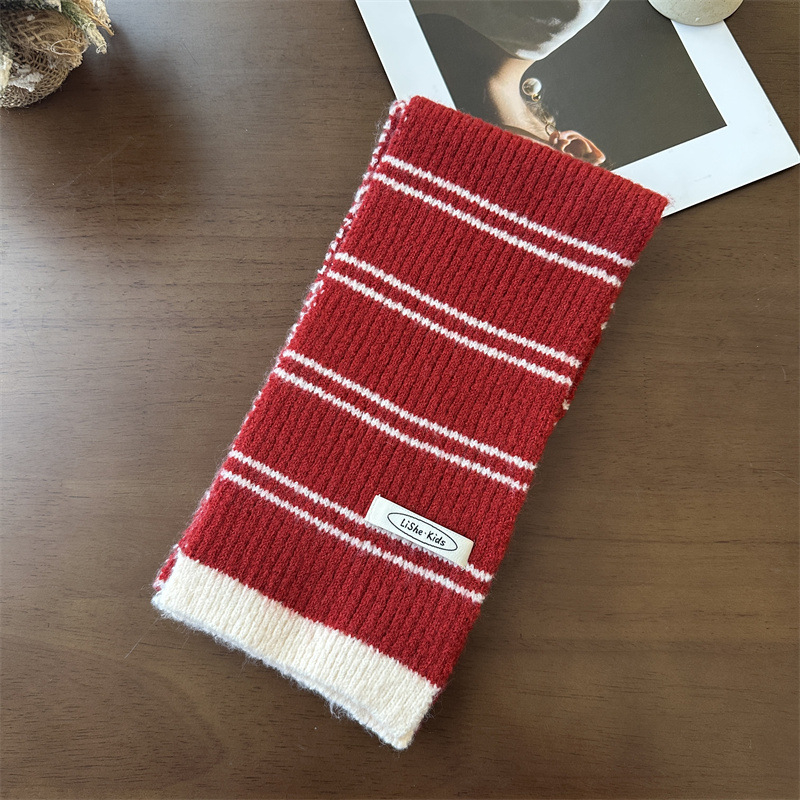 Κασκόλ unisex με ρίγες, ακρυλικό, μακρύ μήκος, μακρύ σχήμα, χειμώνας