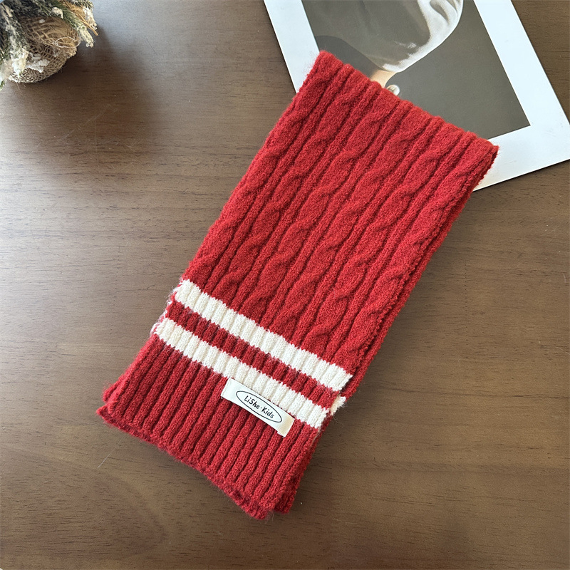 Κασκόλ unisex με ρίγες, ακρυλικό, μακρύ μήκος, μακρύ σχήμα, χειμώνας