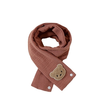 Βαμβακερός κασκόλ μωρού, ζεστός για χειμώνα και φθινόπωρο, σχέδιο καρτούν, στυλ ιαπωνο-κορεατικής γλυκύτητας, μάρκα Pineapple pudding, διαθέσιμη παραμετροποίηση