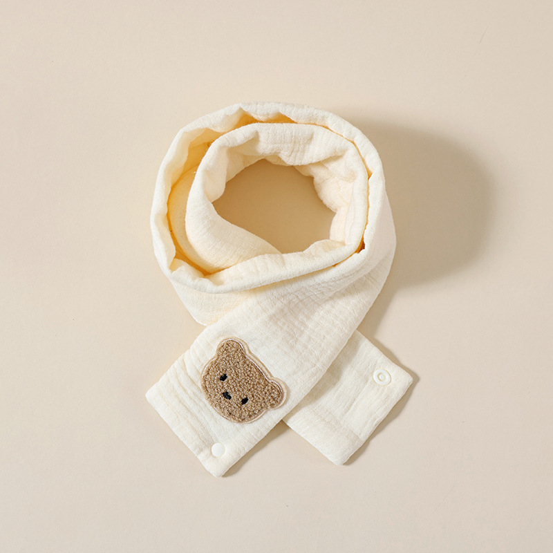 Βαμβακερός κασκόλ μωρού, ζεστός για χειμώνα και φθινόπωρο, σχέδιο καρτούν, στυλ ιαπωνο-κορεατικής γλυκύτητας, μάρκα Pineapple pudding, διαθέσιμη παραμετροποίηση