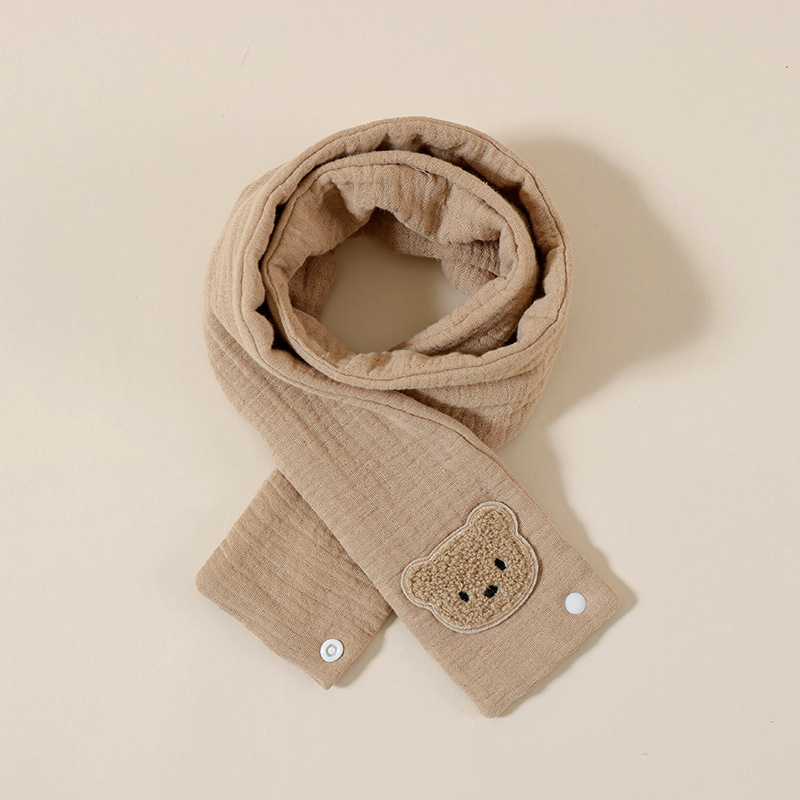 Βαμβακερός κασκόλ μωρού, ζεστός για χειμώνα και φθινόπωρο, σχέδιο καρτούν, στυλ ιαπωνο-κορεατικής γλυκύτητας, μάρκα Pineapple pudding, διαθέσιμη παραμετροποίηση