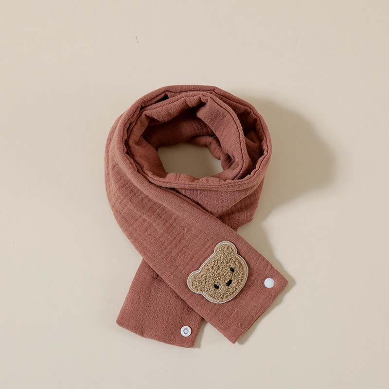 Βαμβακερός κασκόλ μωρού, ζεστός για χειμώνα και φθινόπωρο, σχέδιο καρτούν, στυλ ιαπωνο-κορεατικής γλυκύτητας, μάρκα Pineapple pudding, διαθέσιμη παραμετροποίηση