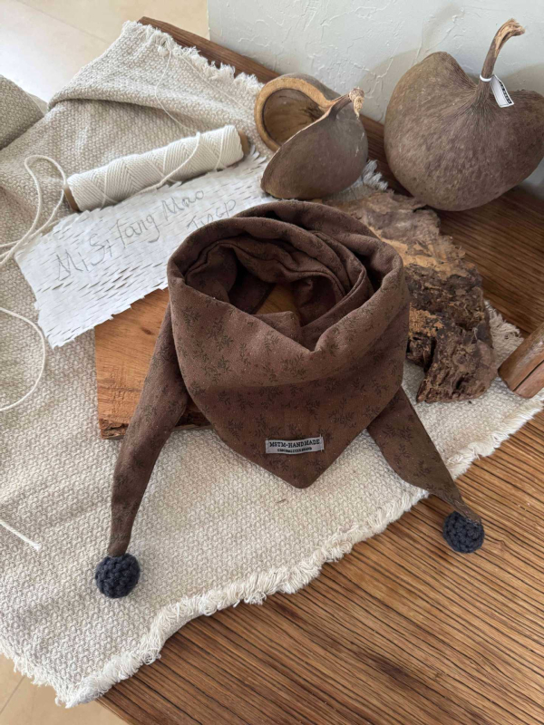 Βρεφικό τρίγωνο φουλάρι - βαμβάκι, καρτούν μοτίβο, κορεατικό στυλ, φθινοπωρινό/χειμωνιάτικο, unisex