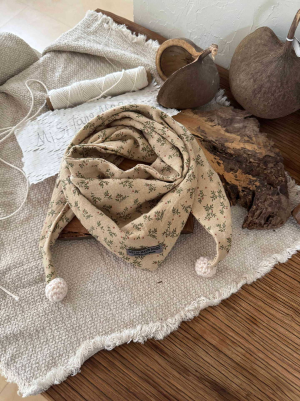 Βρεφικό τρίγωνο φουλάρι - βαμβάκι, καρτούν μοτίβο, κορεατικό στυλ, φθινοπωρινό/χειμωνιάτικο, unisex