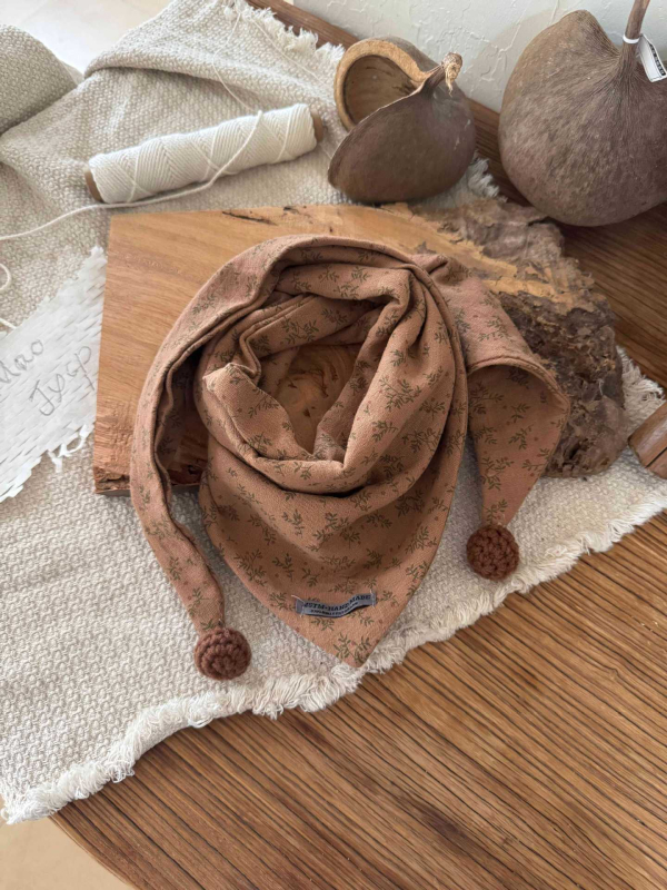 Βρεφικό τρίγωνο φουλάρι - βαμβάκι, καρτούν μοτίβο, κορεατικό στυλ, φθινοπωρινό/χειμωνιάτικο, unisex