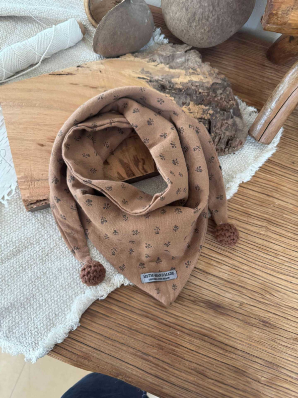 Βρεφικό τρίγωνο φουλάρι - βαμβάκι, καρτούν μοτίβο, κορεατικό στυλ, φθινοπωρινό/χειμωνιάτικο, unisex