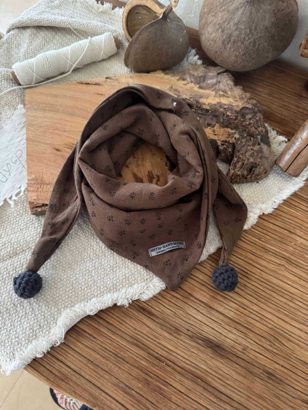 Βρεφικό τρίγωνο φουλάρι - βαμβάκι, καρτούν μοτίβο, κορεατικό στυλ, φθινοπωρινό/χειμωνιάτικο, unisex