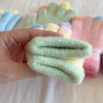Dječje vunene rukavice s pet prstiju, zimske, unisex, za djecu 4–10 godina, zadržavaju toplinu