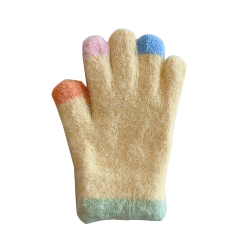 Dječje vunene rukavice s pet prstiju, zimske, unisex, za djecu 4–10 godina, zadržavaju toplinu