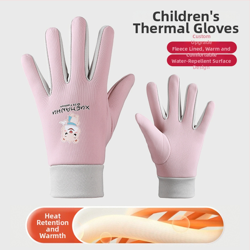 Χειμερινά γάντια από πολυεστέρα με σχέδιο καρτούν, unisex, για παιδιά 5–10 ετών