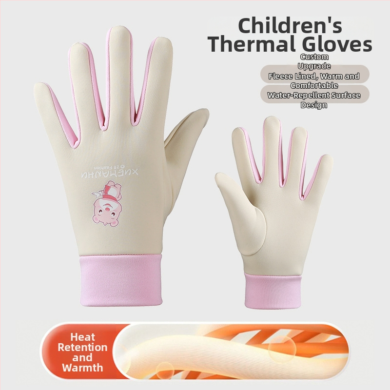 Χειμερινά γάντια από πολυεστέρα με σχέδιο καρτούν, unisex, για παιδιά 5–10 ετών