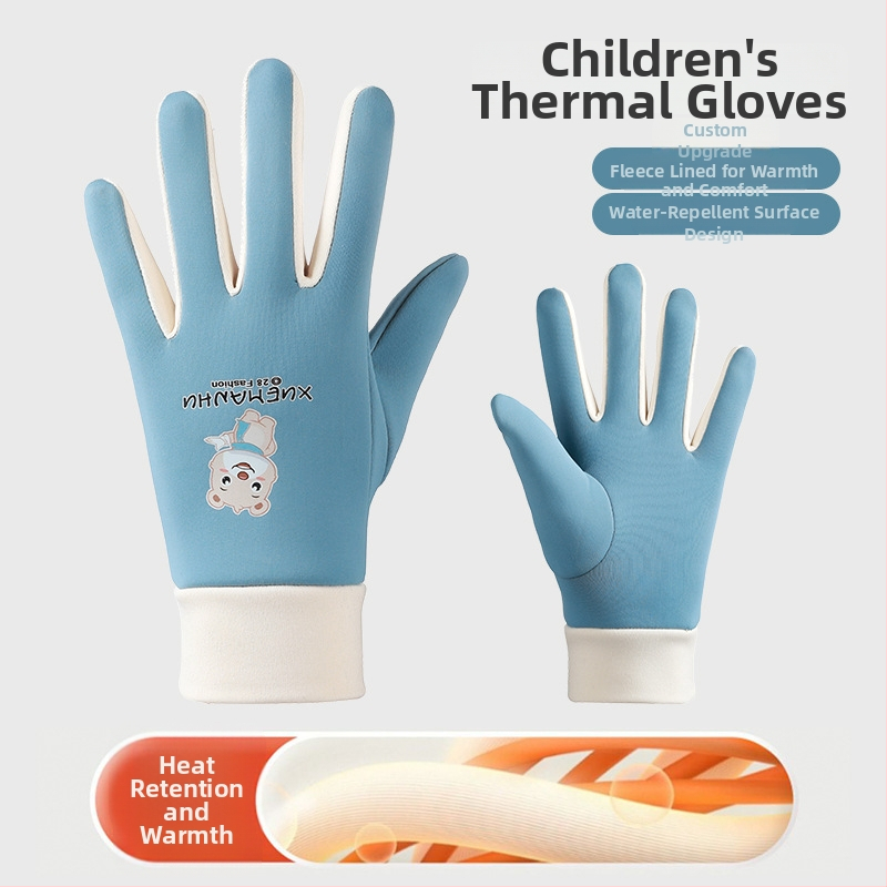 Χειμερινά γάντια από πολυεστέρα με σχέδιο καρτούν, unisex, για παιδιά 5–10 ετών