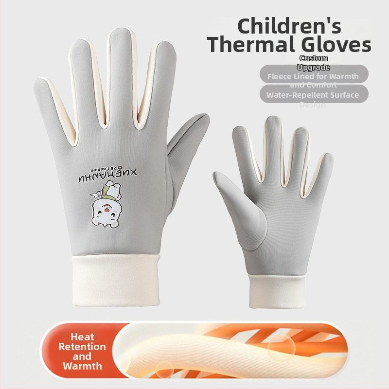 Χειμερινά γάντια από πολυεστέρα με σχέδιο καρτούν, unisex, για παιδιά 5–10 ετών