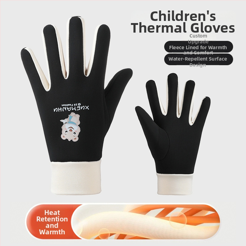 Χειμερινά γάντια από πολυεστέρα με σχέδιο καρτούν, unisex, για παιδιά 5–10 ετών