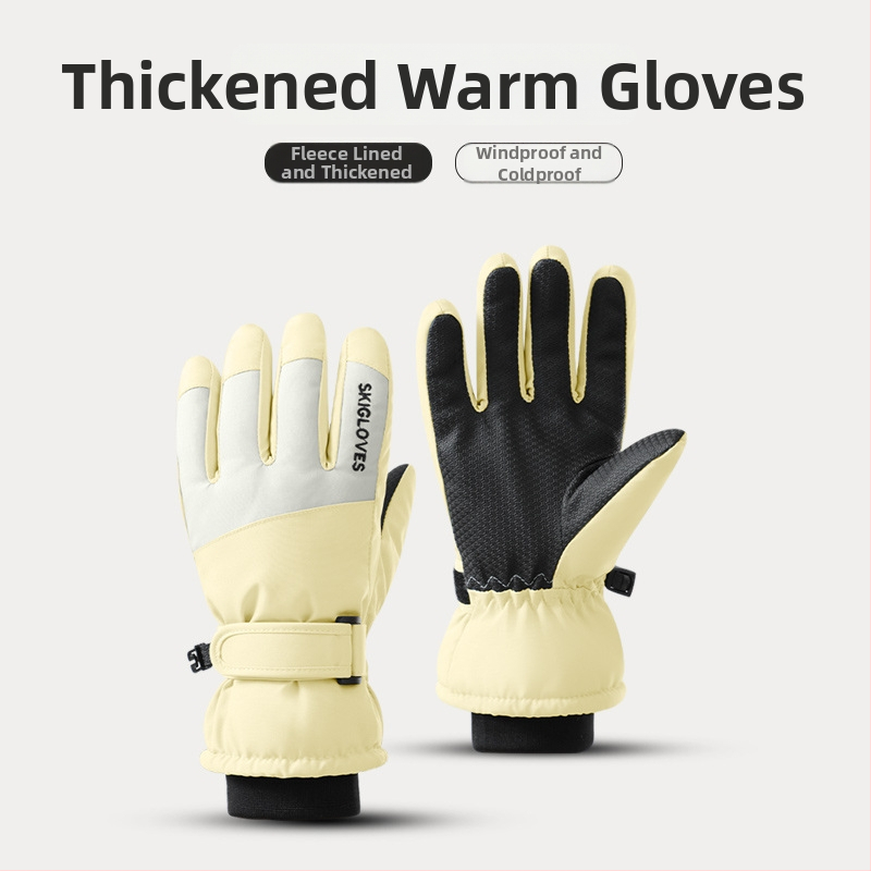 Παιδικά γάντια σκι – ζεστά, με δάχτυλα σε κορεατικό στυλ, από πολυεστέρα, για ηλικίες 8–12, χειμώνας