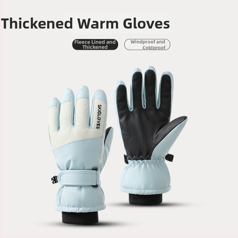 Παιδικά γάντια σκι – ζεστά, με δάχτυλα σε κορεατικό στυλ, από πολυεστέρα, για ηλικίες 8–12, χειμώνας