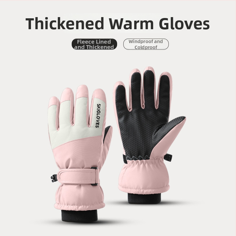 Παιδικά γάντια σκι – ζεστά, με δάχτυλα σε κορεατικό στυλ, από πολυεστέρα, για ηλικίες 8–12, χειμώνας