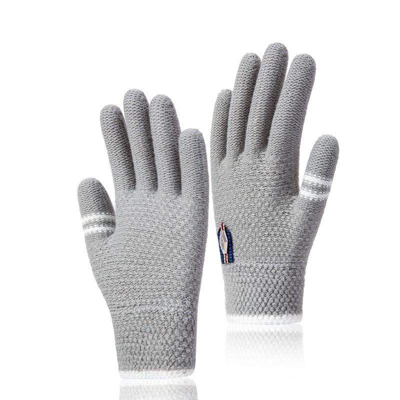 Παιδικά γάντια με καρτούν μοτίβο, Jacquard-πλεγμένα, με φλις επένδυση για ζεστασιά, για παιδιά 5–13 ετών