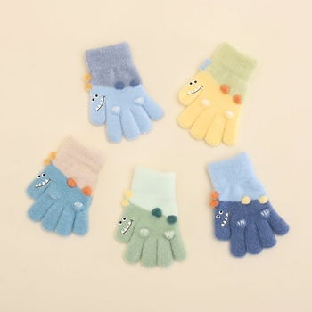 Παιδικά πλεκτά γάντια με διαχωρισμό δακτύλων, ζεστά για άνοιξη, για αγόρια
