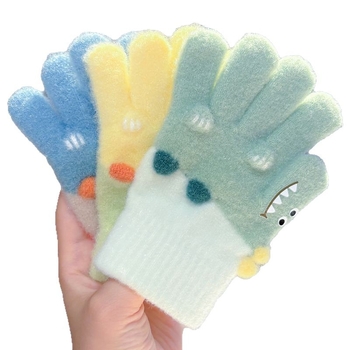 Παιδικά πλεκτά γάντια με διαχωρισμό δακτύλων, ζεστά για άνοιξη, για αγόρια