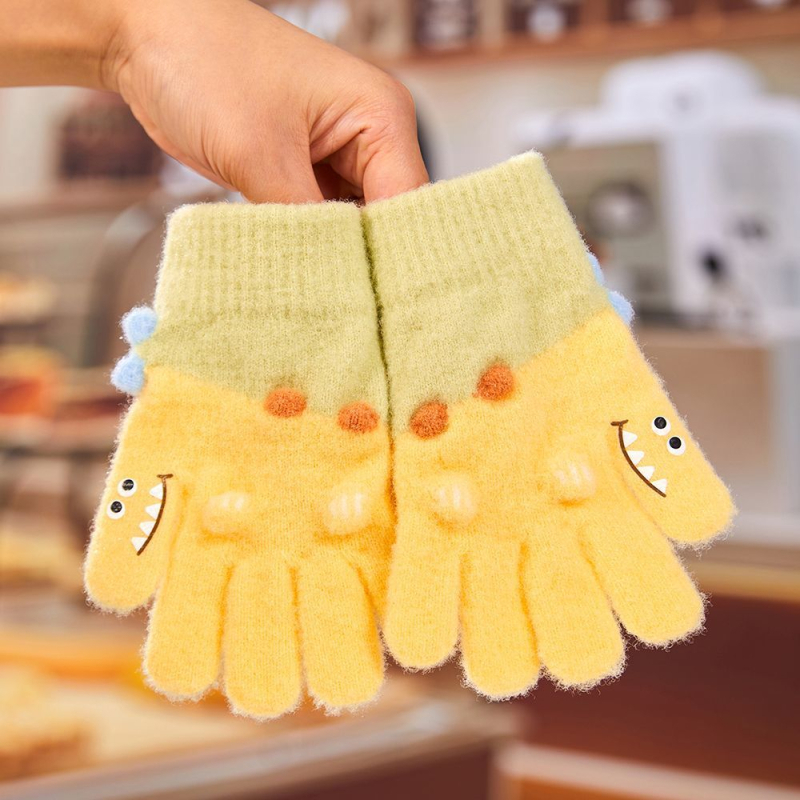 Παιδικά πλεκτά γάντια με διαχωρισμό δακτύλων, ζεστά για άνοιξη, για αγόρια