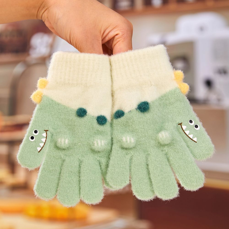Παιδικά πλεκτά γάντια με διαχωρισμό δακτύλων, ζεστά για άνοιξη, για αγόρια