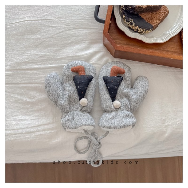 Παιδικά γάντια χωρίς δάχτυλα, unisex, χειμωνιάτικα, κορεάτικου στυλ, μονοχρωματικό σχέδιο, τεχνική tie-dye, Lebutong