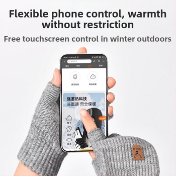 Παιδικά Πλεκτά Γάντια Με Μισό Δάχτυλο – Unisex, Χειμώνας, Ζεστά, Μονόχρωμο Σχέδιο