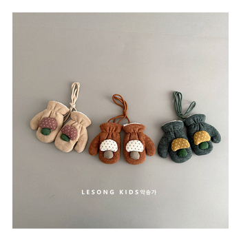 Παιδικά βαμβακερά γάντια για τον χειμώνα, κορεάτικου στυλ, διατηρούν τη ζέστη, ηλικίες 2–6 ετών.