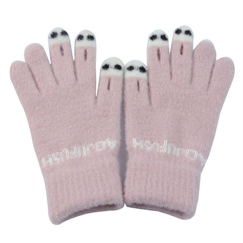 Baršunaste rukavice za dodirni zaslon s otvorenim prstima, tople, monokromatski uzorak, sladak stil, unisex.