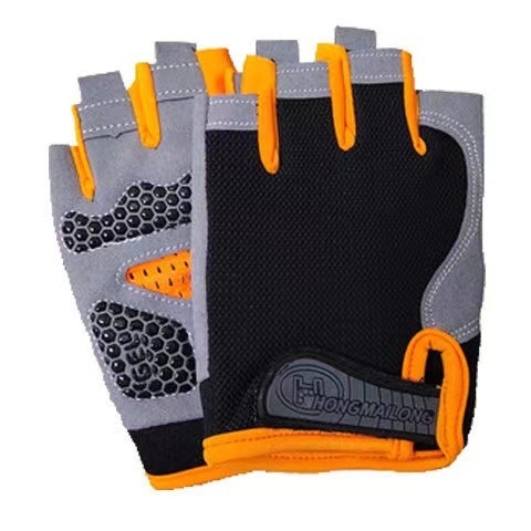 Παιδικά γάντια με μισά δάχτυλα για ποδήλατο - Αντιολισθητικά, ανθεκτικά στη φθορά από δικτυωτό υλικό (Υλικό: Δίκτυο; Χρήση: γάντια για ποδήλατο; Στυλ: μισοδάχτυλα; Ηλικία: 4–16)