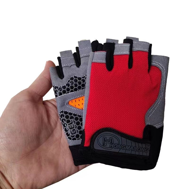 Παιδικά γάντια με μισά δάχτυλα για ποδήλατο - Αντιολισθητικά, ανθεκτικά στη φθορά από δικτυωτό υλικό (Υλικό: Δίκτυο; Χρήση: γάντια για ποδήλατο; Στυλ: μισοδάχτυλα; Ηλικία: 4–16)