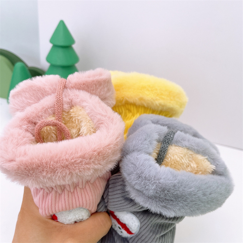 Παιδικά χειμερινά γάντια με κέντημα σε σχέδιο καρτούν, unisex, για εξωτερικές χρήσεις, ηλικίες 2–4 ετών