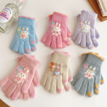 Dječje pletene rukavice s motivom crtanog filma, zadržavaju toplinu, za dob 4-8 godina